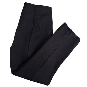 Quince Womens Sz‎ Large Pull On Ponte Knit Black Pants Slim Fit Elastic Waist